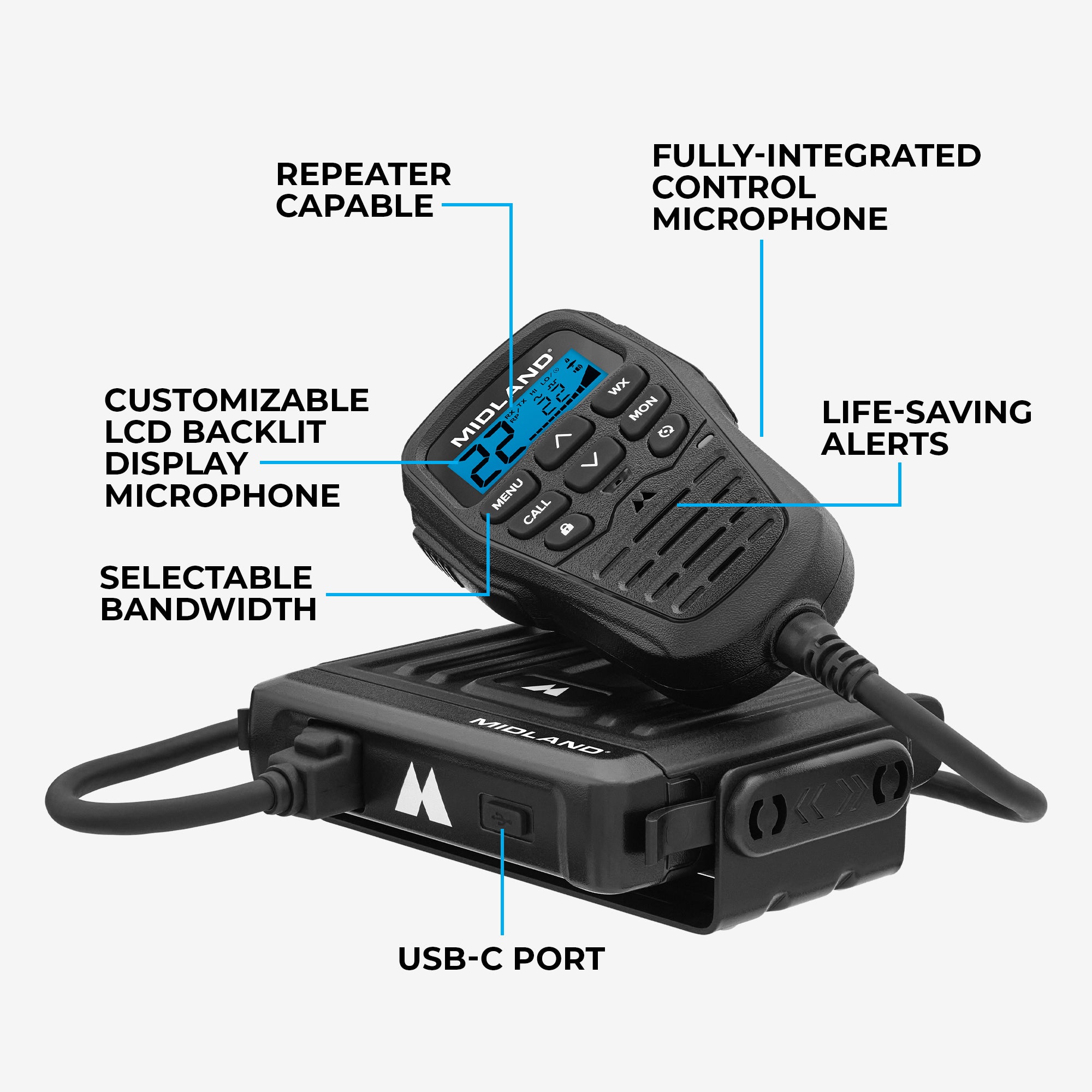 Midland MXT275 MicroMobile GMRS Radio thumbnail 2