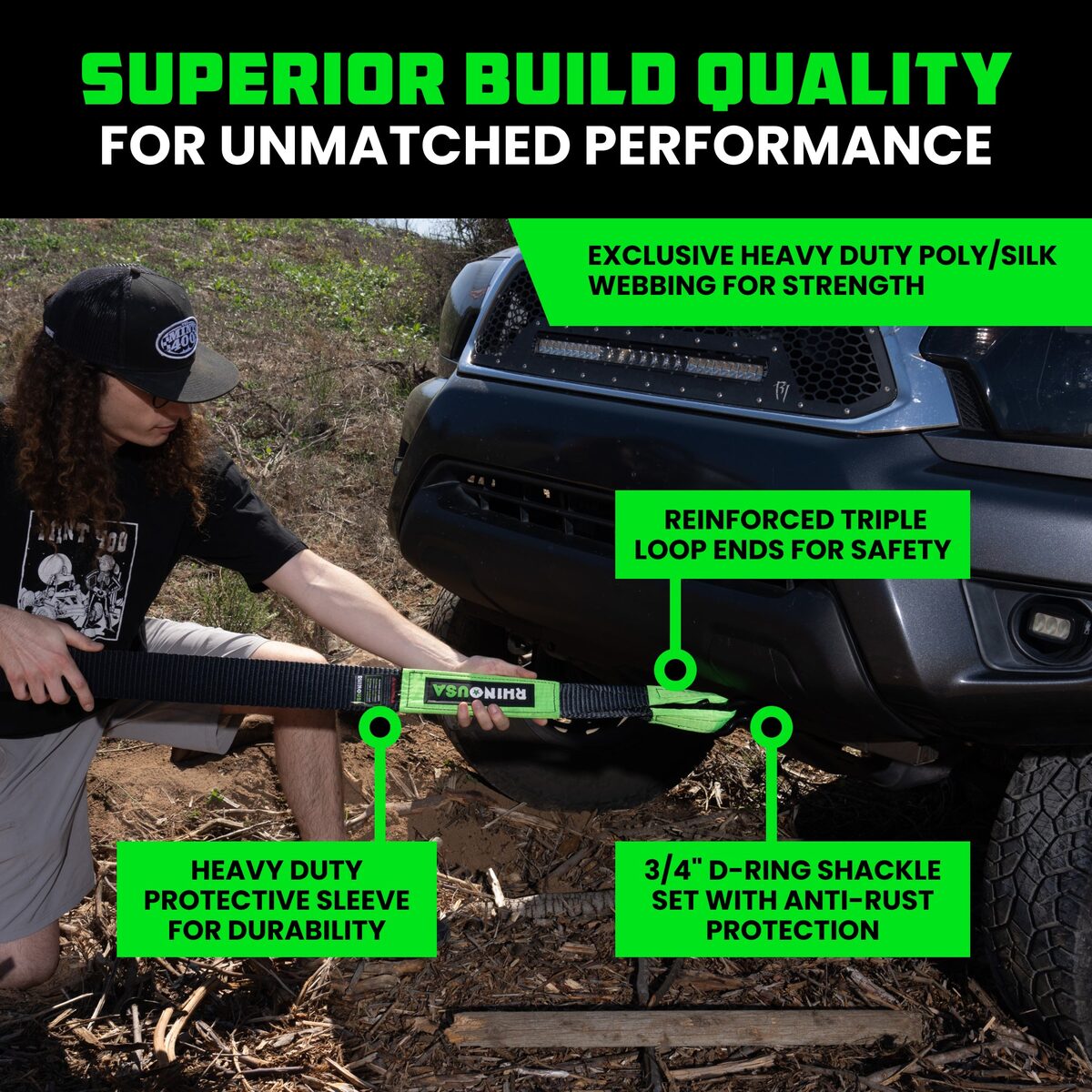 Rhino USA Recovery Tow Strap Kit thumbnail 2